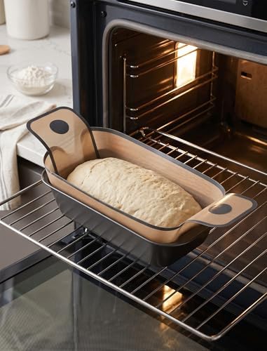 NiHome Loaf Pan Set of 6, 9x5 Carbon Steel Bread Pans with Silicone