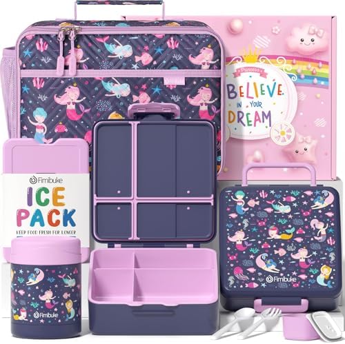 Fimibuke Kids Bento Snack Lunch Box with Thermo Insulated Toddler