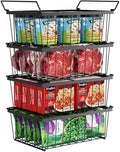 iSPECLE Freezer Organizer Bins, 5 Cu.Ft, 4 Pack