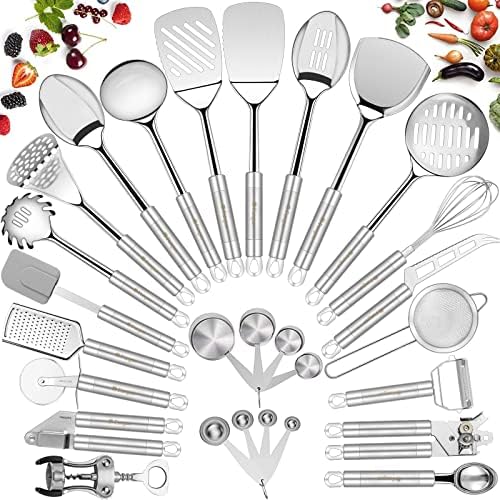 Fungun 28-Piece Stainless Steel Kitchen Utensil Set