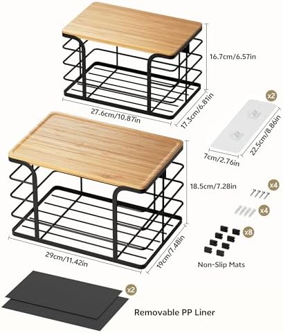 2 Pack Potato and Onion Storage Bin,Stackable Pantry Organizers and