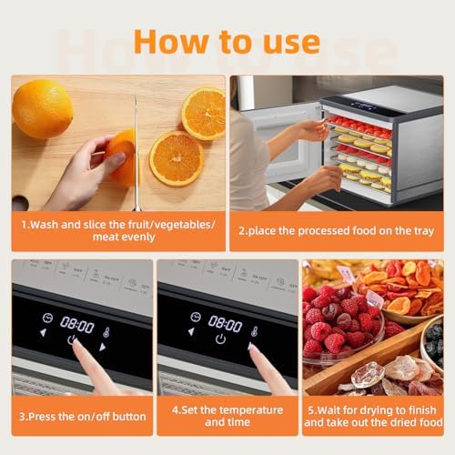 TINANA Stainless Steel Food Dehydrator