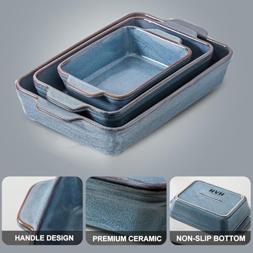 HVH 9x13 Ceramic Baking Dish Set of 3, Wabi sabi