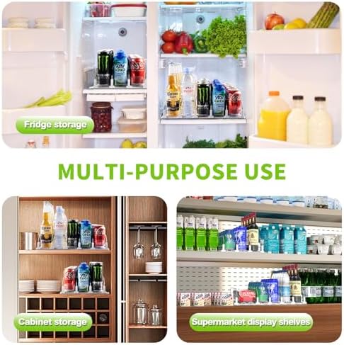Coanto Drink Organizer for Fridge, 3 Row & 5 Row