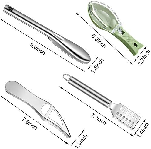 Honoson Fish Scale Removers, 4 Pieces