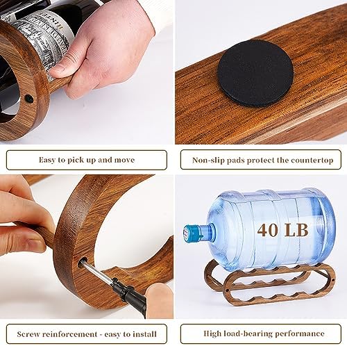 Navtcow Wine Rack and Water Bottle Organizer 2 in 1 for Cabinet and