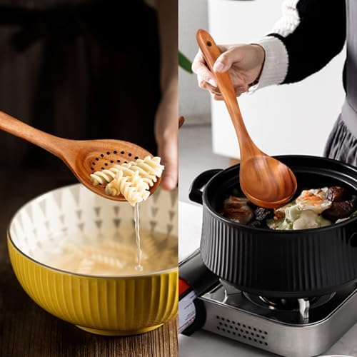 6 Piece Teak Wood Kitchen Utensil Set