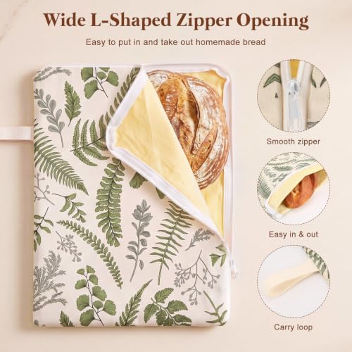 Irenare Beeswax Bread Bags, 3-Pack, 13 x 17-Inch