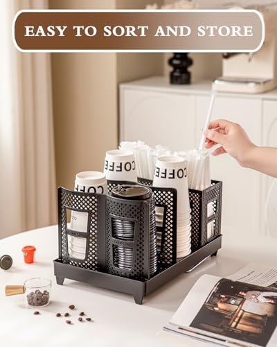 2-in-1 Paper Cup and Lid Holder, Adjustable
