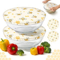 12 inch Reusable Beeswax Elastic Bowl Covers, 2 Large