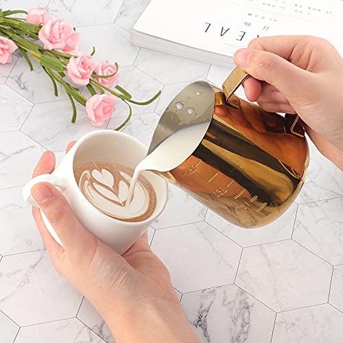Milk Frother Cup Coffee Frothing Picher Barista Tools Stainless Steel