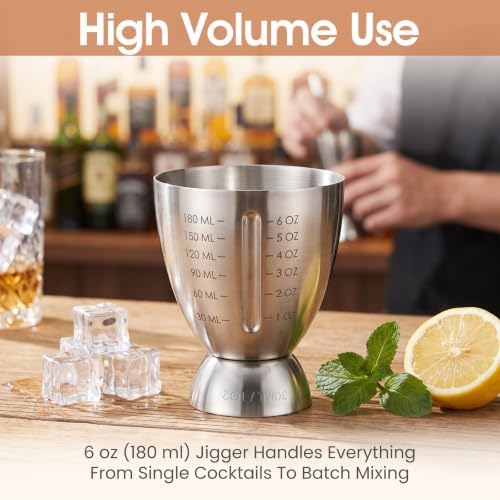 3Pcs Cocktail Measuring Jigger Stainless Steel Shot Measure Cup