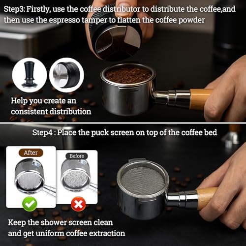 29PCS Espresso Accessories Kit,51mm Espresso Tamper Tools,Includes