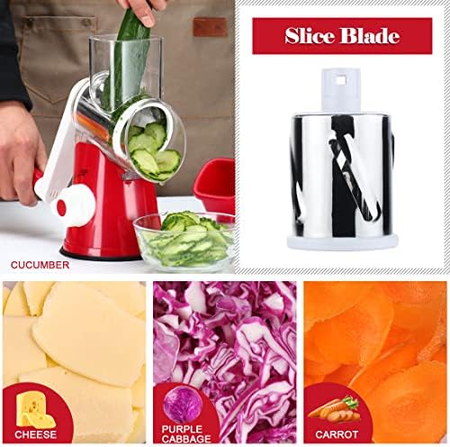 Ourokhome Rotary Cheese Grater Hand Crank, Kitchen Shredder Speed