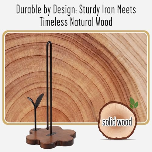 Wooden Paper Towel Holder, Countertop, Antique Brown