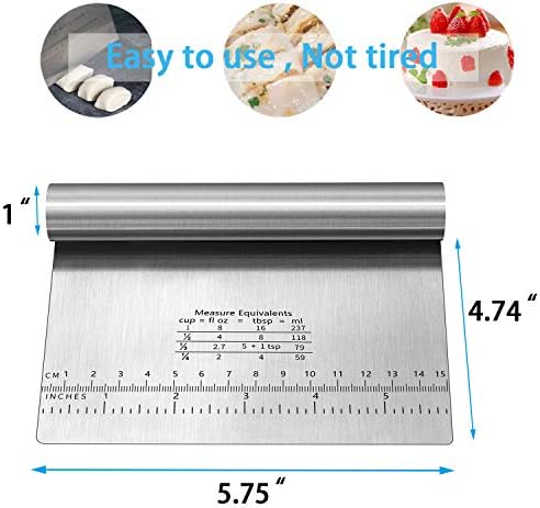 Pro Dough Pastry Scraper/Cutter/Chopper Stainless Steel Mirror
