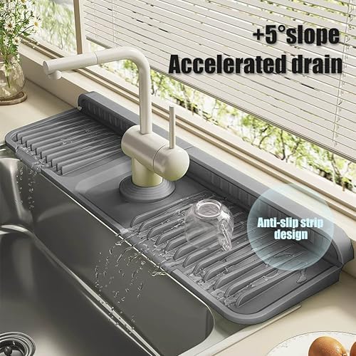STARGAZ Silicone Faucet Mat for Kitchen Sink,Faucet Draining Mat,Sink