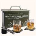 Titan LSO Whiskey Glasses and Stones in Unique Tactical Box Display
