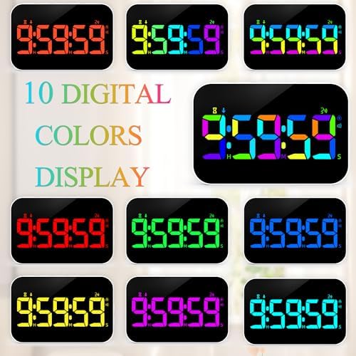 Kitchen LED Digital Timer Rechargeable, RGB Count Down Up Digital