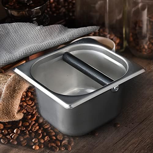 Coffee Knock Box, Stainless Steel Espresso Knock Box,Durable Stainless