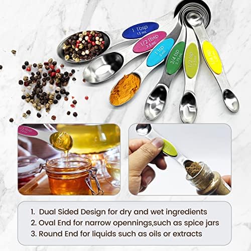 16PCS Magnetic Measuring Spoons and Measuring Cups Set, 7 Double-Sided