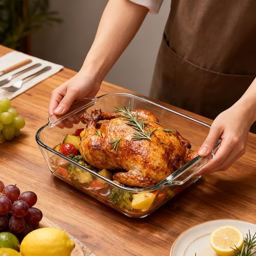 Square Baking Dish, 6 Inch Glass Baking Dish Bakeware Glass Pan for