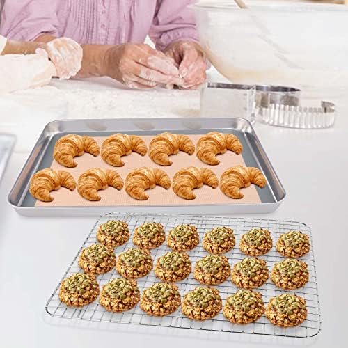 P&P CHEF 16 x 12 x 1 Inch Toaster Oven Pan Tray, 3Pcs