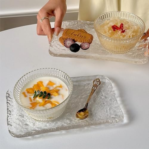 12 Pack Small Glass Bowls Set, 12 Oz Fluted Prep Dessert Bowls