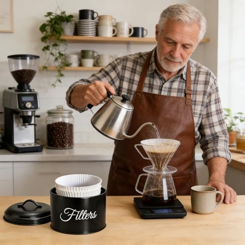 Coffee Filter Holder, Black Basket Coffee Filter Holder Storage