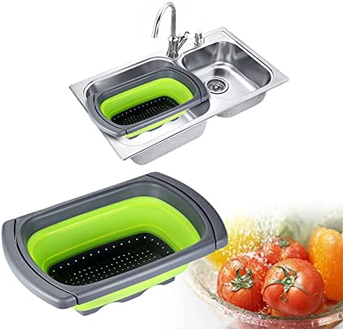 Alnicov Silicone Collapsible Colander,Colander Strainer Over The Sink