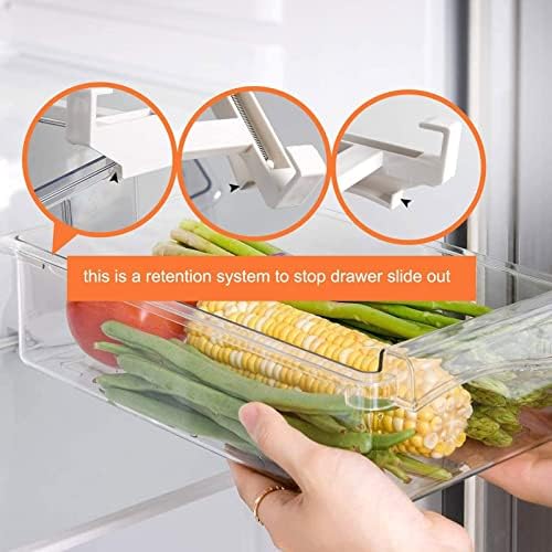 Pull Out Refrigerator Organizer Bins, Fridge Drawer Organizer