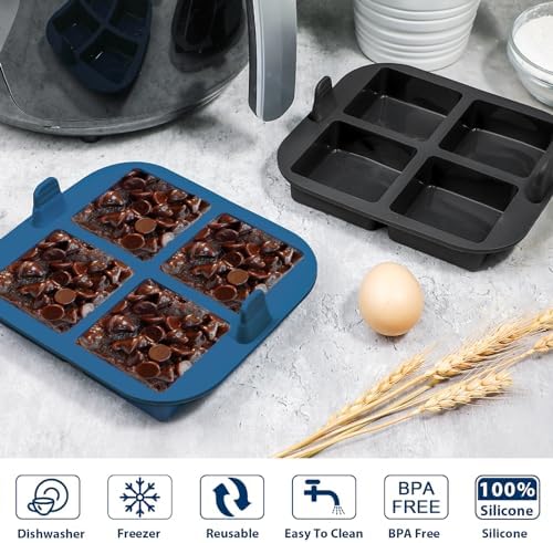 Webake Silicone Air Fryer Brownie Pan for Baking, Nonstick 2.6" Square