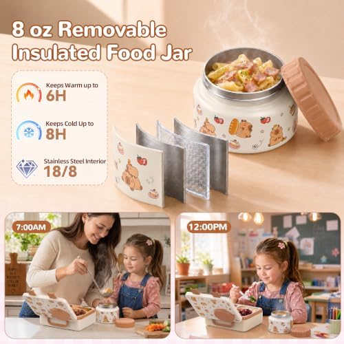 Kids Insulated Lunch Box with 8OZ Thermo Food Jar
