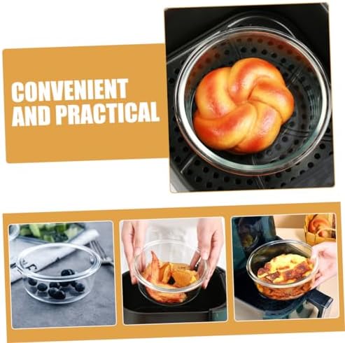 SECFOU 2pcs High Temperature Glass Mixing Bowl, Air Fryer Safe Xmas