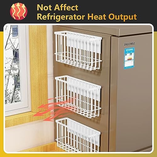 Magnetic Shelf Fridge Basket Bin for Washer Dryer