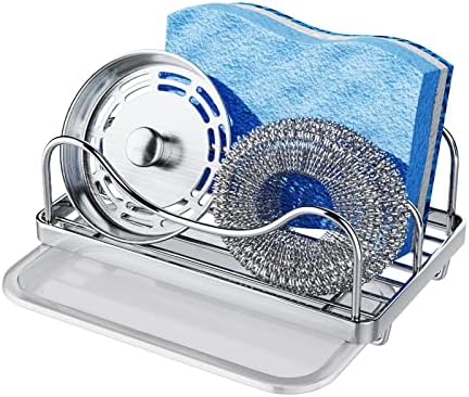 Consumest Stainless Steel Sponge Holder, Silver