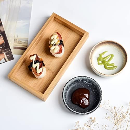 Ceramic Soy Sauce Dish set, Dipping Bowls Set of 6, Chip and Dip
