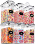 PRAKI 4L Dry Food Storage Containers with Lids, 6PCS