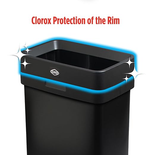 Clorox 13 Gallon Trash Can - 50L Slim Open Top Garbage Bin - Image 5