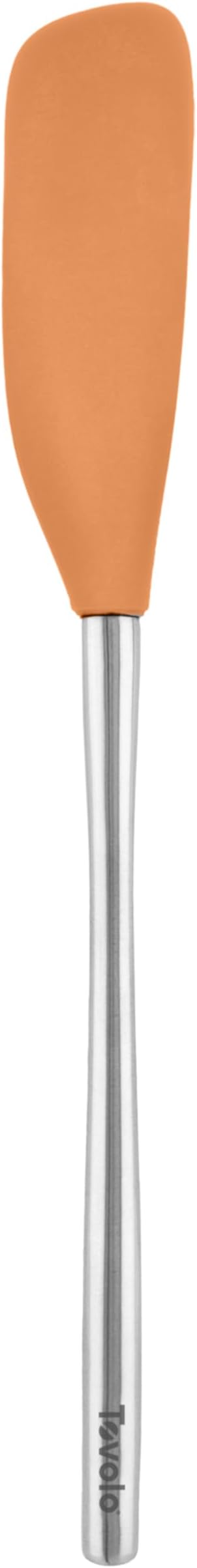 Tovolo Jar Spatula Silicone Long Stainless Steel Handle Scraper Spatula Apricot by Tovolo