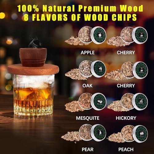 Whiskey Smoker Kit with Torch, Birthday Gifts for Him, Men, Dad