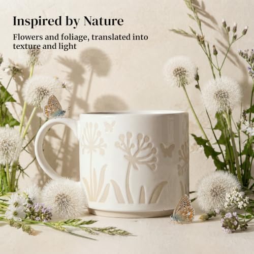 DOWAN Coffee Mugs Set of 4, 14 oz Ceramic Mugs for Latte, Cappuccino