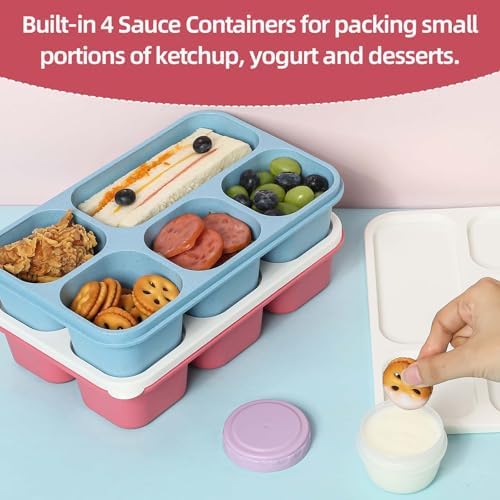 Caperci Large Bento Lunch Boxes for Adults & Kids