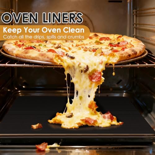 HOTEC Oven Liners for Bottom of Oven 17"x25", 500°F Heat-Resistant