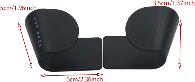 4 Pairs Pot and Pan Lid Holder Self Adhesive Wall Mount Storage Organizer Pot - Image 2