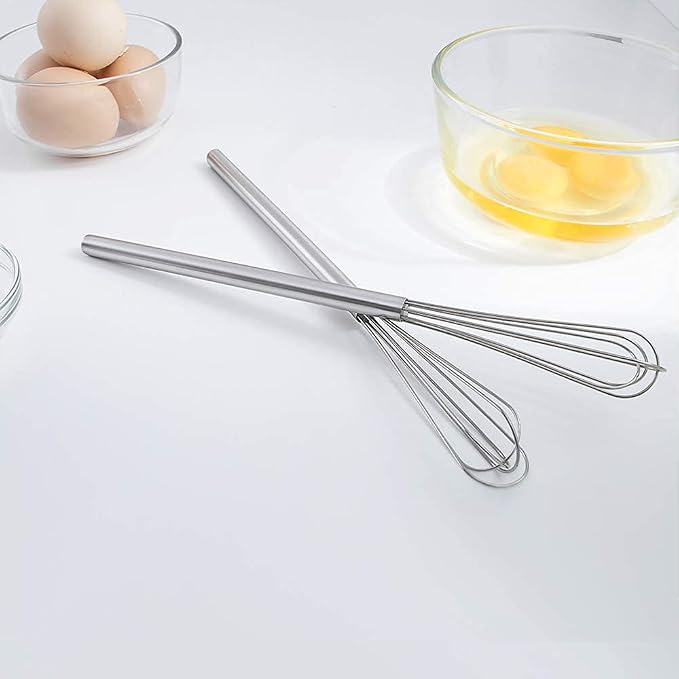 Mini Whisk, Stainless Steel Skinny Small Whisk Egg Beater - Image 6