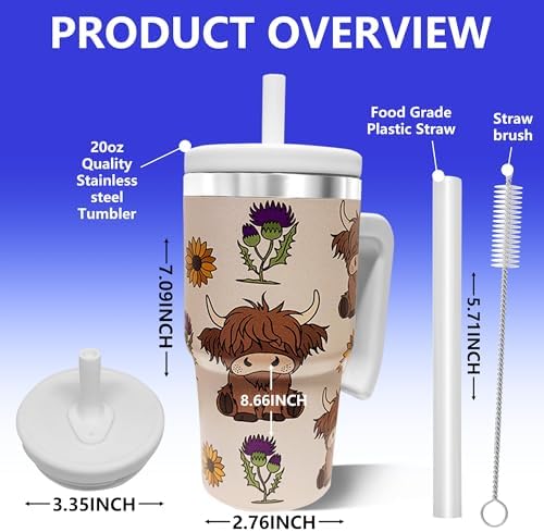 20-OZ Insulated Water Bottle,Insulated Stainless Steel Tumbler