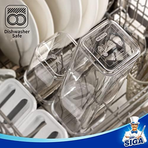 MR.SIGA 2 Pack Airtight Food Storage Container Set for Pantry