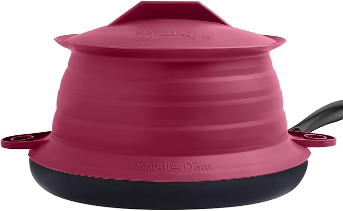 L.I.Q Silicone Splatter Guard – Fits 10 and 12 Inch Pots – Microwave Safe and by LIQInc