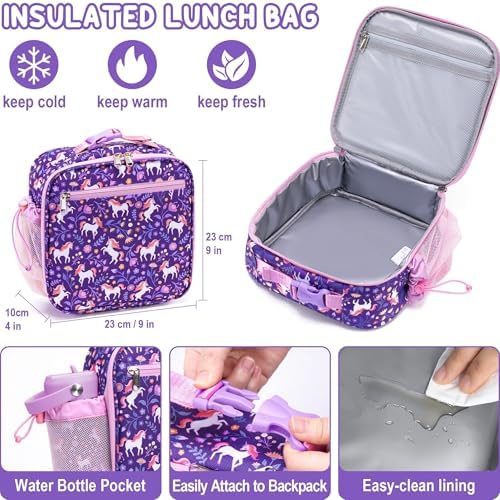 Fimibuke Kids Bento Lunch Box with Thermo